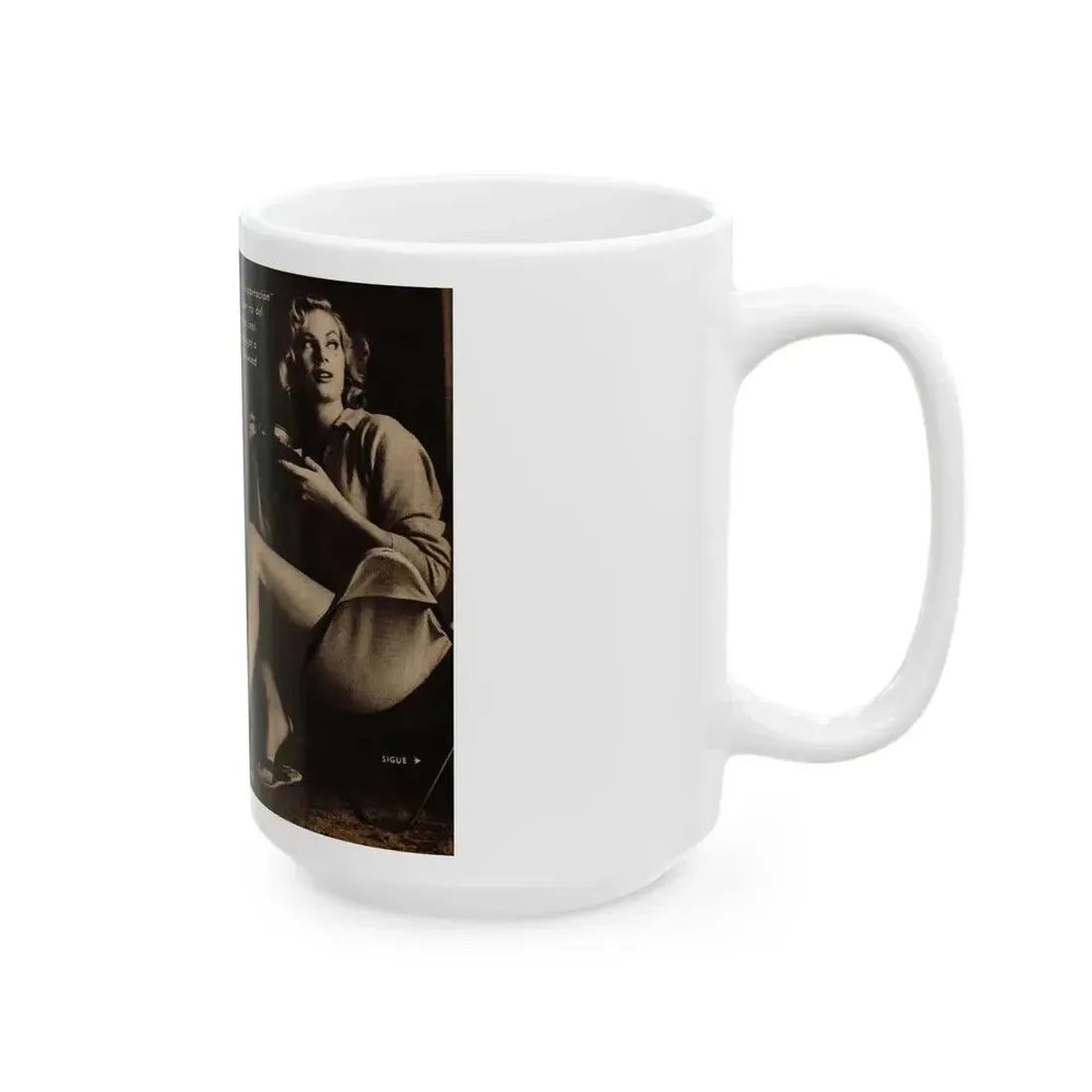 Anita Ekberg #237 - 4 B&W Photos from Foto Mag. '56 (Vintage Female Icon) White Coffee Mug - Go Mug Yourself