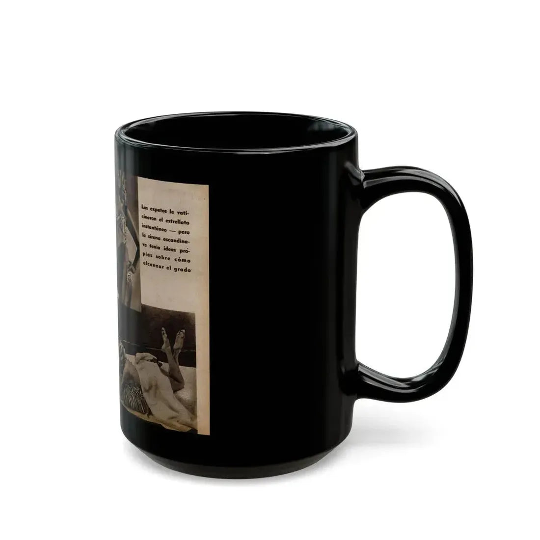 Anita Ekberg #238 - 2 B&W Photos from Foto Mag. '56 (Vintage Female Icon) Black Coffee Mug - Go Mug Yourself