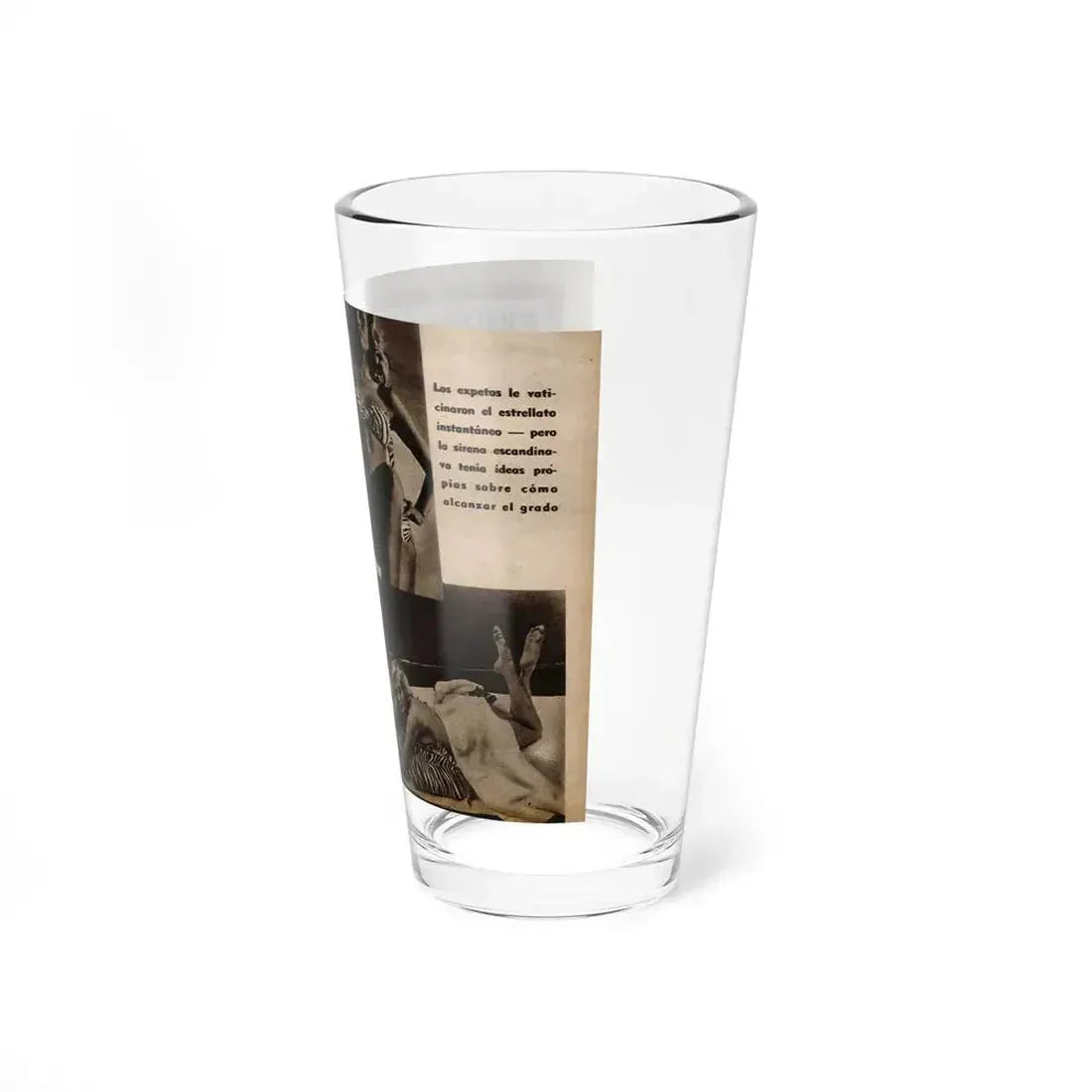 Anita Ekberg #238 - 2 B&W Photos from Foto Mag. '56 (Vintage Female Icon) Pint Glass 16oz - Go Mug Yourself