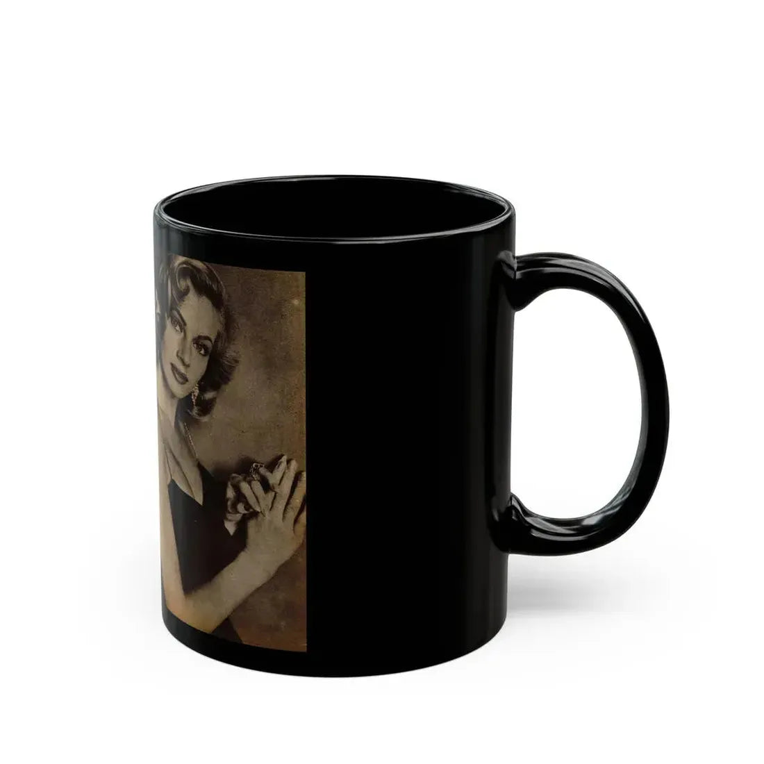 Anita Ekberg #239 - 3 B&W Photo from Foto Mag. '56 (Vintage Female Icon) Black Coffee Mug - Go Mug Yourself