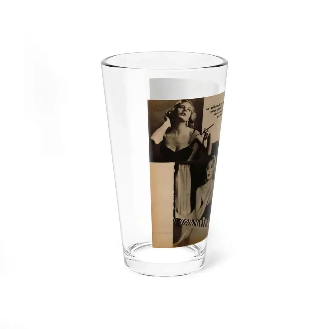 Anita Ekberg #239 - 3 B&W Photo from Foto Mag. '56 (Vintage Female Icon) Pint Glass 16oz - Go Mug Yourself