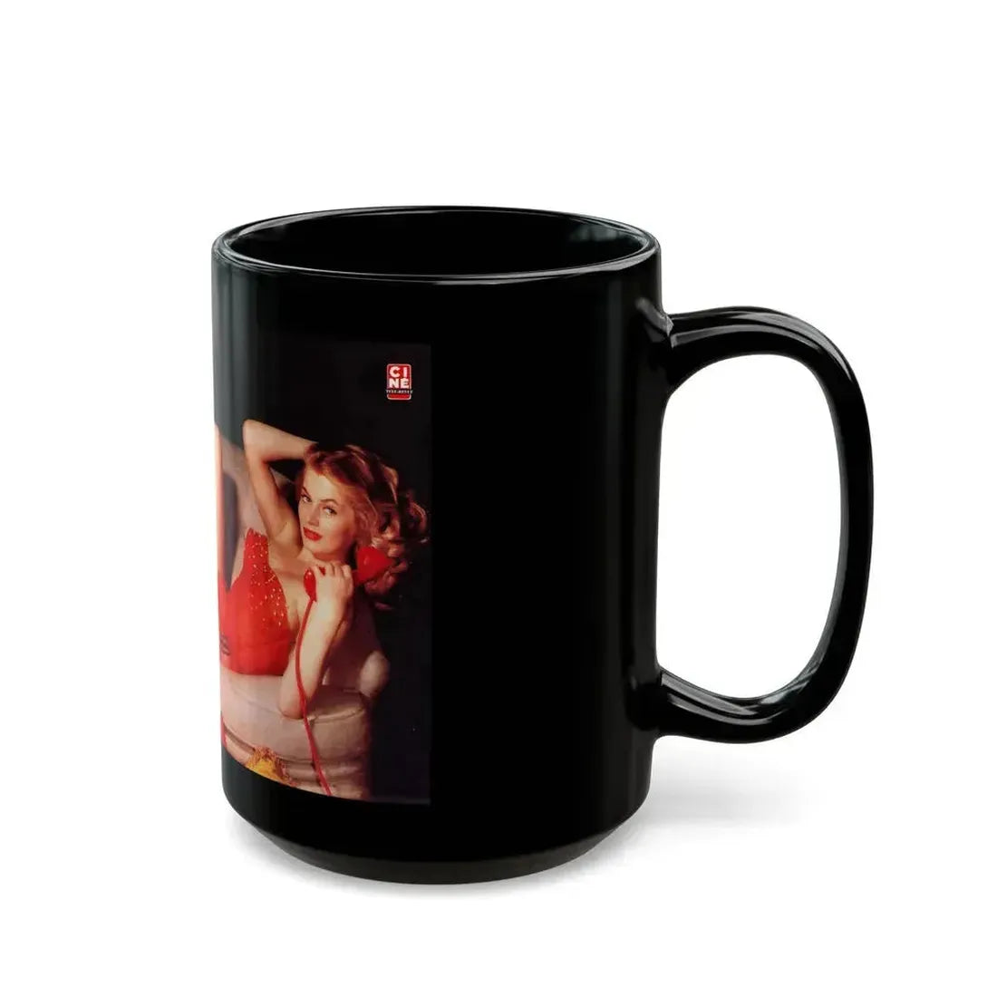 Anita Ekberg #281 (Vintage Female Icon) Black Coffee Mug - Go Mug Yourself