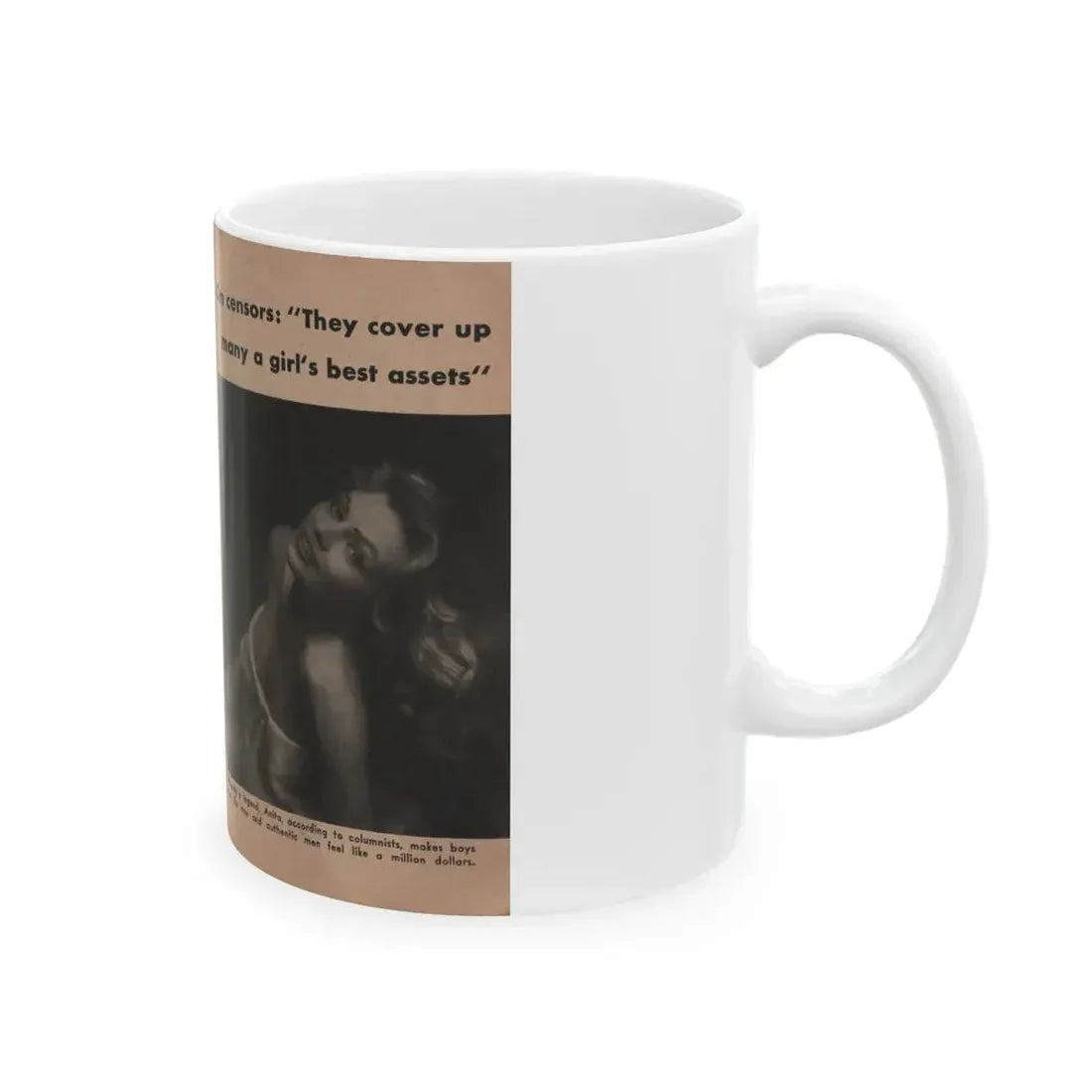 Anita Ekberg #330 - That Girl Anita Pocket Mag. '55 (Vintage Female Icon) White Coffee Mug - Go Mug Yourself