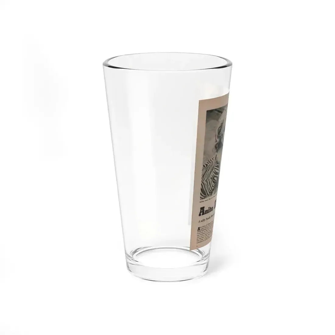 Anita Ekberg #391 - Fabulous Females Mag. Issue #1 '55 - 1 B&W & More (Vintage Female Icon) Pint Glass 16oz - Go Mug Yourself