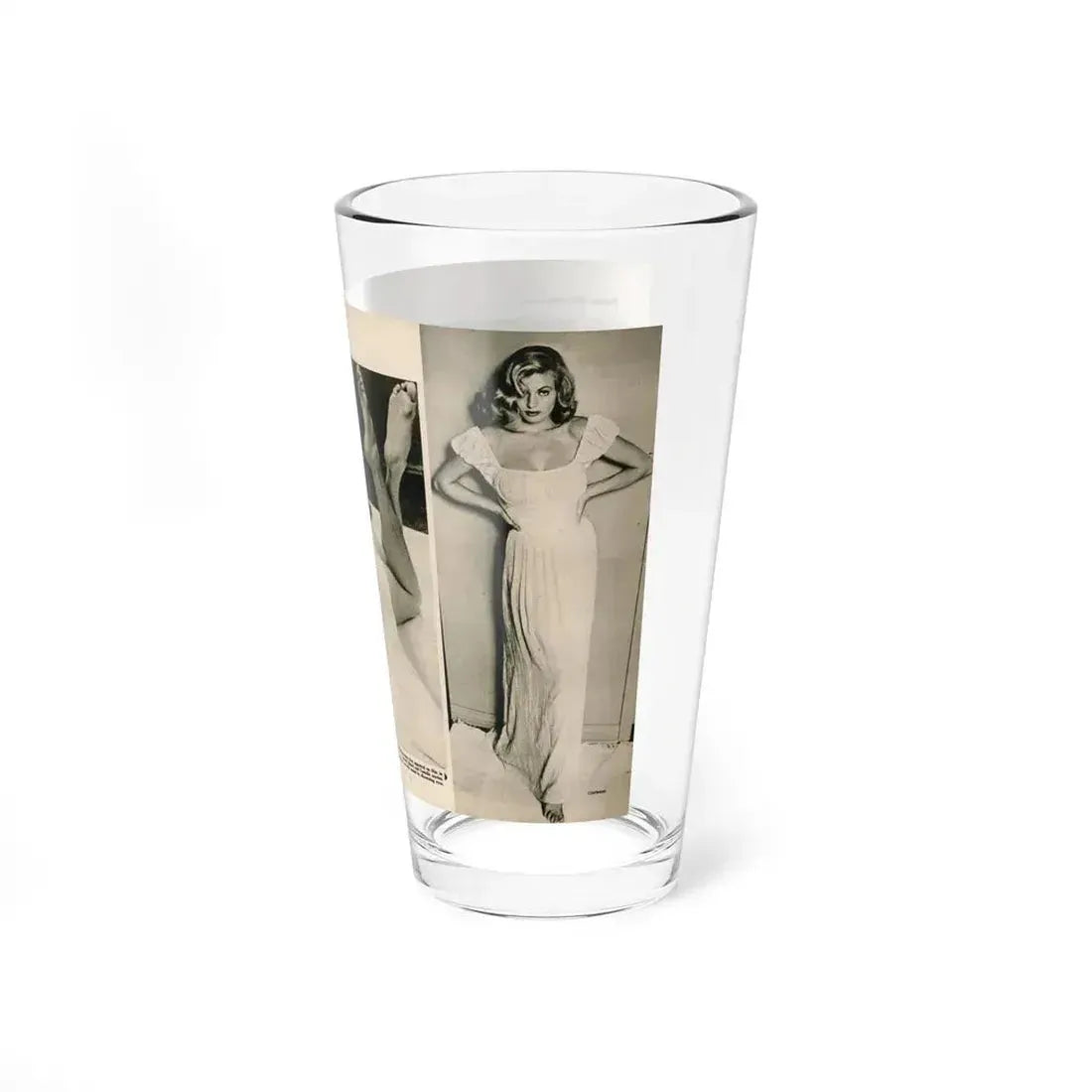 Anita Ekberg #395 - Fabulous Females Mag. Issue #1 '55 - B&W Centerfold & 1 More (Vintage Female Icon) Pint Glass 16oz - Go Mug Yourself