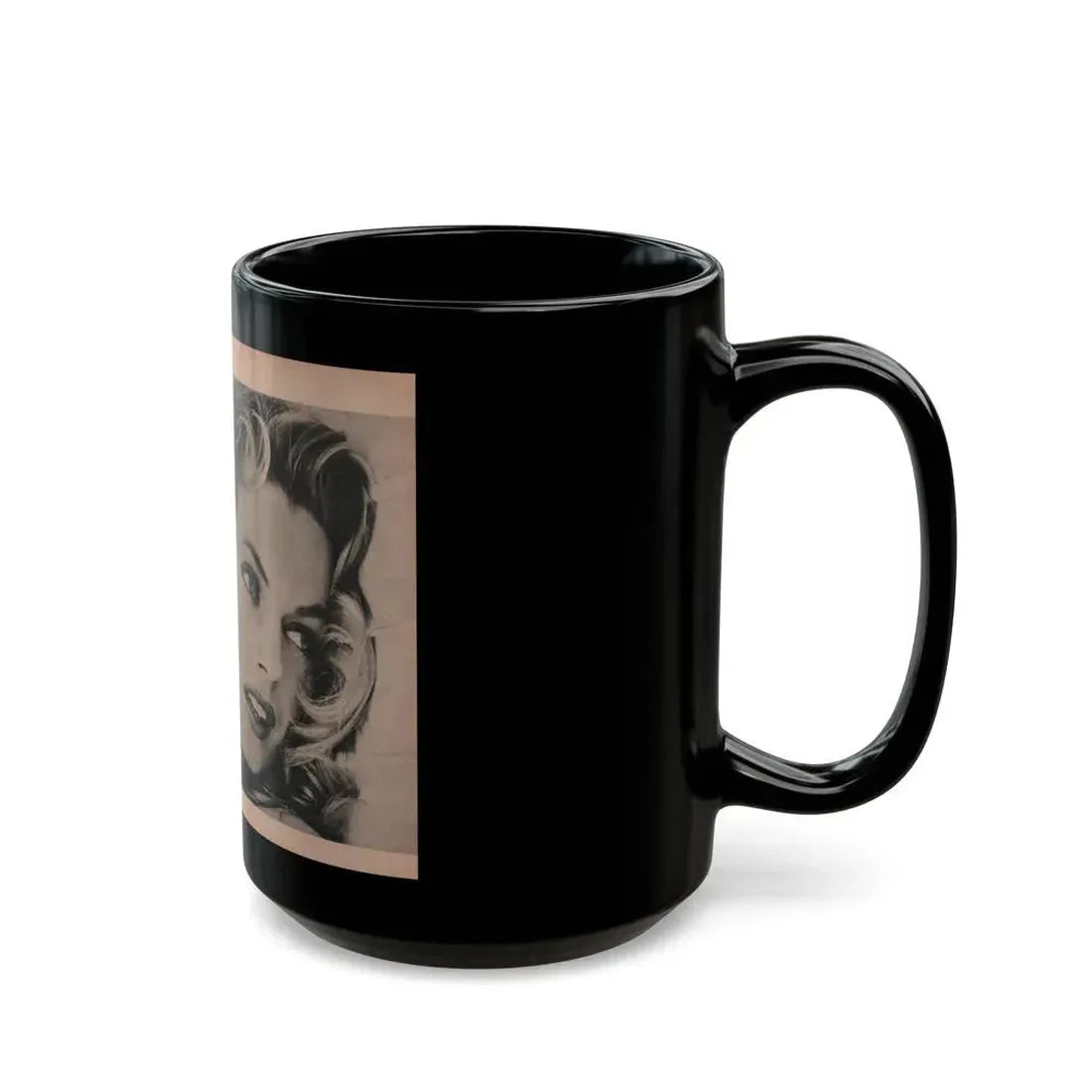 Anita Ekberg #403 - PHOTO Digest Mag. Nov. '55 - 2 Pages, 3 B&W Pics (Vintage Female Icon) Black Coffee Mug - Go Mug Yourself