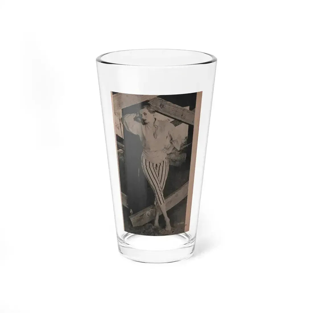 Anita Ekberg #404 - PHOTO Digest Mag. Nov. '55 - 1 Page, 1 B&W Pic (Vintage Female Icon) Pint Glass 16oz 16oz - Go Mug Yourself