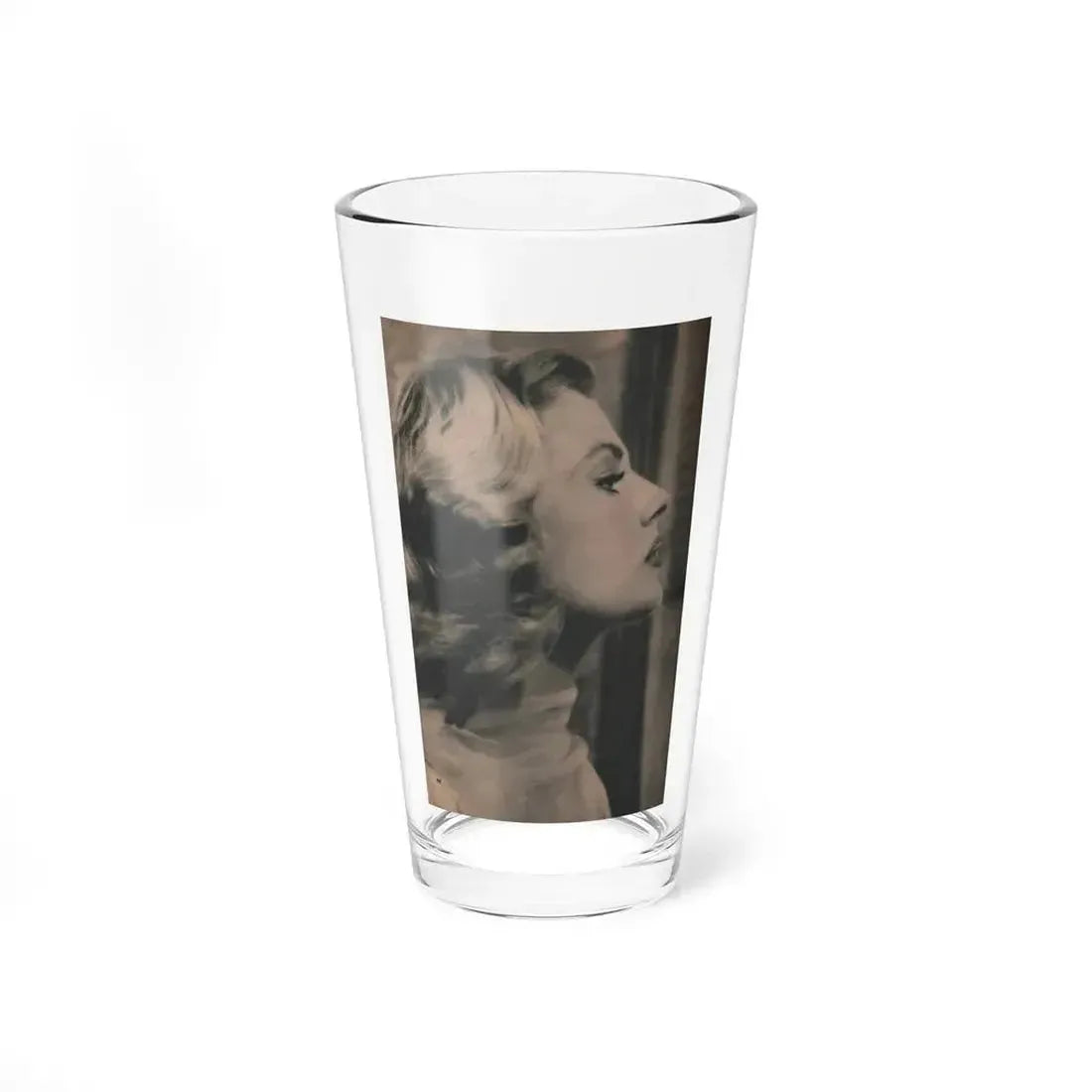 Anita Ekberg #414 - EYE Digest Mag. Nov. '53 - 1 Page, 1 B&W Photo (Vintage Female Icon) Pint Glass 16oz 16oz - Go Mug Yourself
