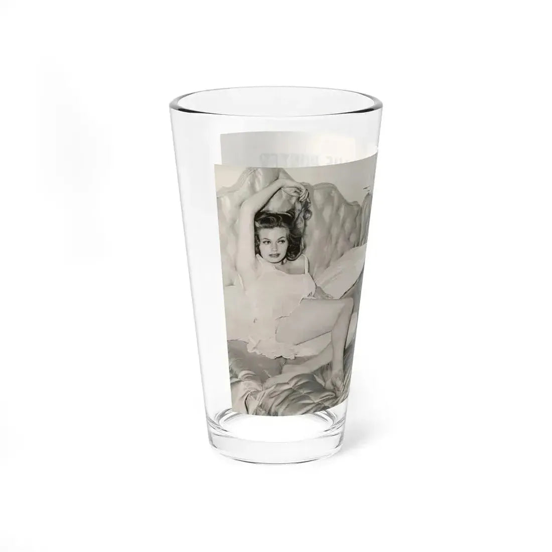 Anita Ekberg #425 - 1 Large B&W Photp & 4 Small B&W Photos & Article from Earl Wilson's Showgirls Mag. '56 (Vintage Female Icon) Pint Glass 16oz - Go Mug Yourself