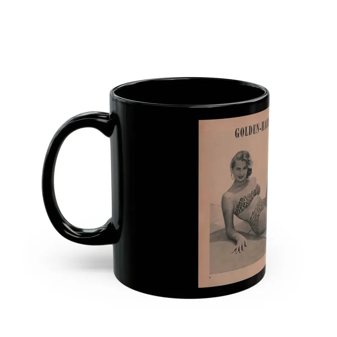 Anita Ekberg #429 - PHOTO Digest Mag. May '54 - 2 Pages 1 B&W Centerfold & 1 Other (Vintage Female Icon) Black Coffee Mug - Go Mug Yourself
