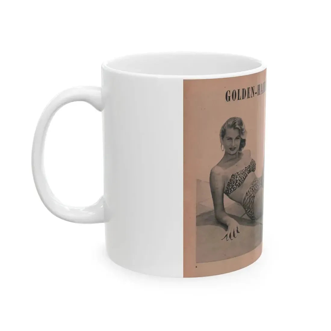 Anita Ekberg #429 - PHOTO Digest Mag. May '54 - 2 Pages 1 B&W Centerfold & 1 Other (Vintage Female Icon) White Coffee Mug - Go Mug Yourself
