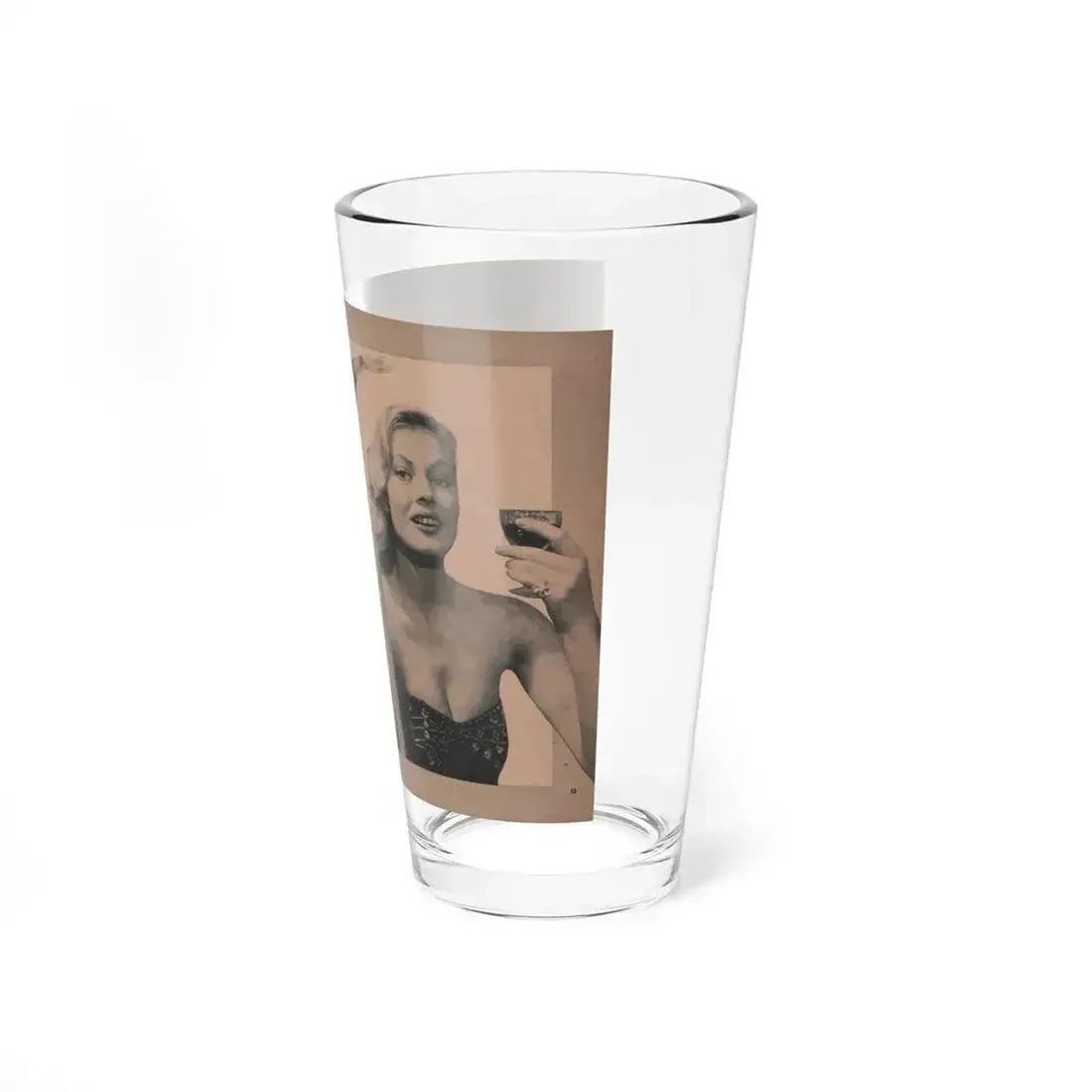 Anita Ekberg #431 - PHOTO Digest Mag. May '54 - 2 Pages & 3 B&W Photos (Vintage Female Icon) Pint Glass 16oz - Go Mug Yourself