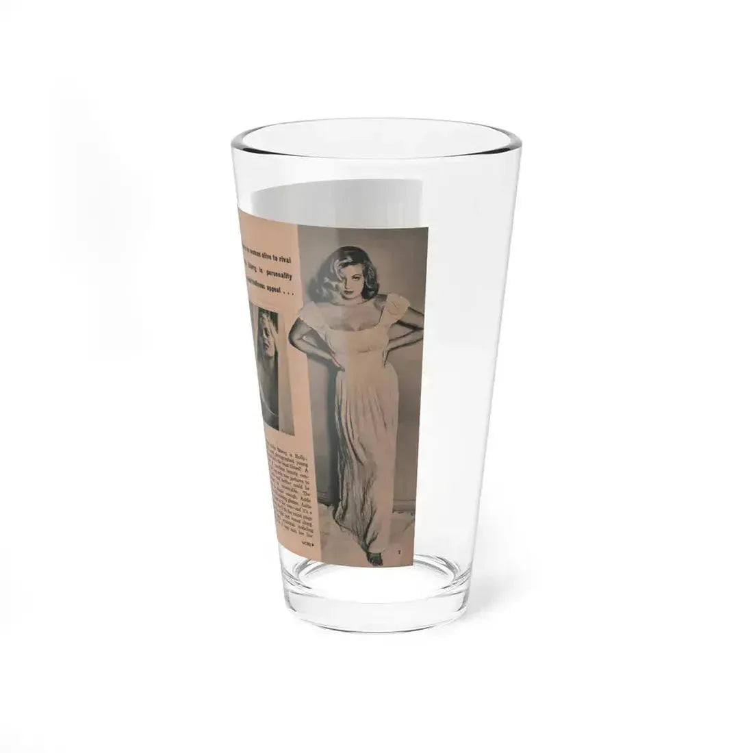 Anita Ekberg #433 - PHOTO Digest March '55 - 2 Pages & 3 B&W Photos (Vintage Female Icon) Pint Glass 16oz - Go Mug Yourself