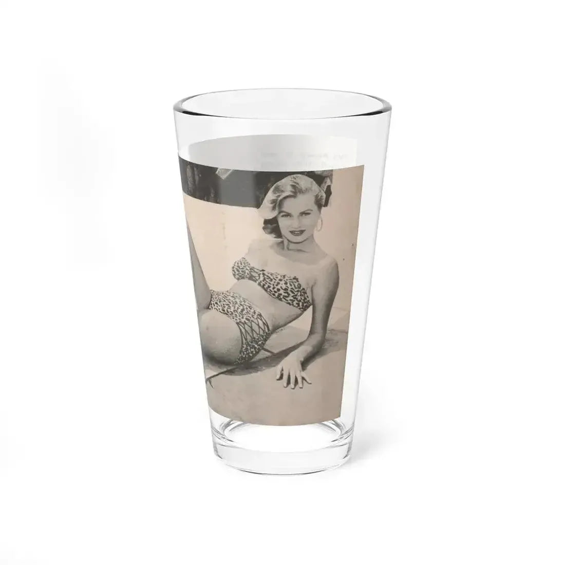 Anita Ekberg #438 - 1 Page & 1 B&W & Short Article from Tempo Pocket Mag. 1-7-55 (Vintage Female Icon) Pint Glass 16oz - Go Mug Yourself