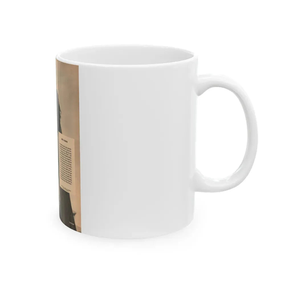 Anita Ekberg #439 - Vintage 8.5x10.5 B&W Full Page Pin-Up Circa 1950's (Vintage Female Icon) White Coffee Mug - Go Mug Yourself