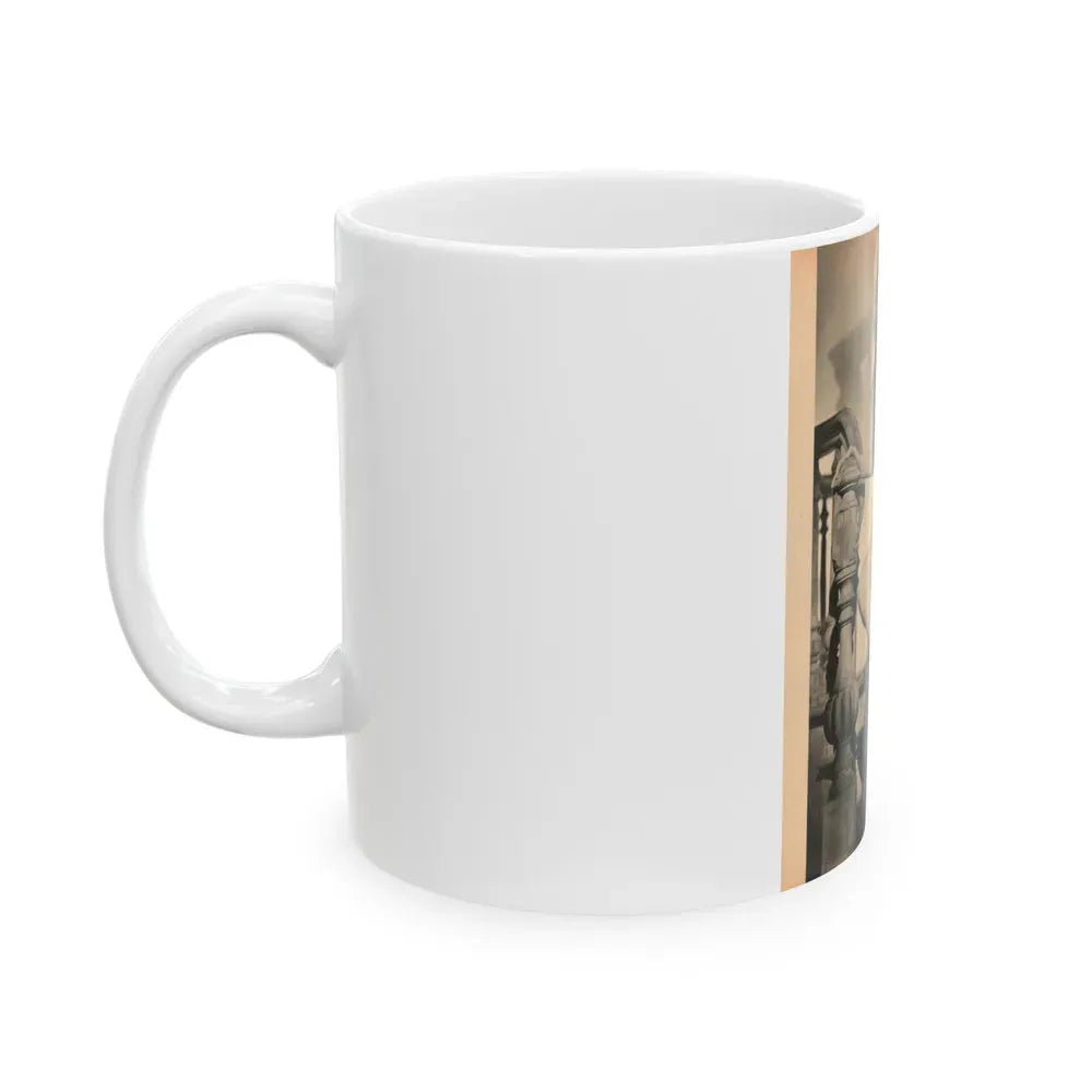 Anita Ekberg #439 - Vintage 8.5x10.5 B&W Full Page Pin-Up Circa 1950's (Vintage Female Icon) White Coffee Mug - Go Mug Yourself