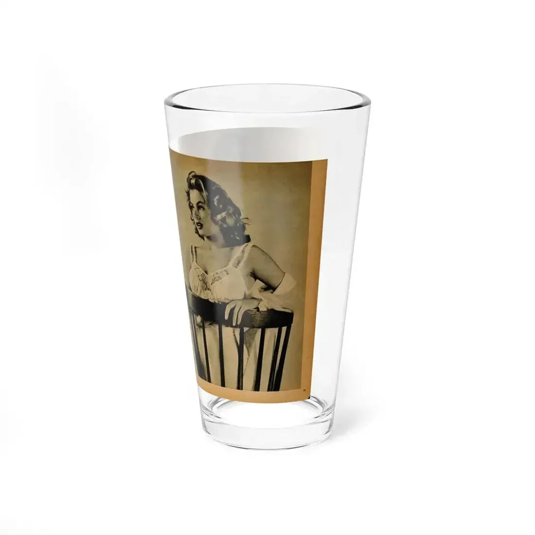 Anita Ekberg #443 - Bachelor Pin-Ups Issue #01 Mag. '57 - 2 Pages, 3 B&W Photos, Caption & Brief Article (Vintage Female Icon) Pint Glass 16oz - Go Mug Yourself