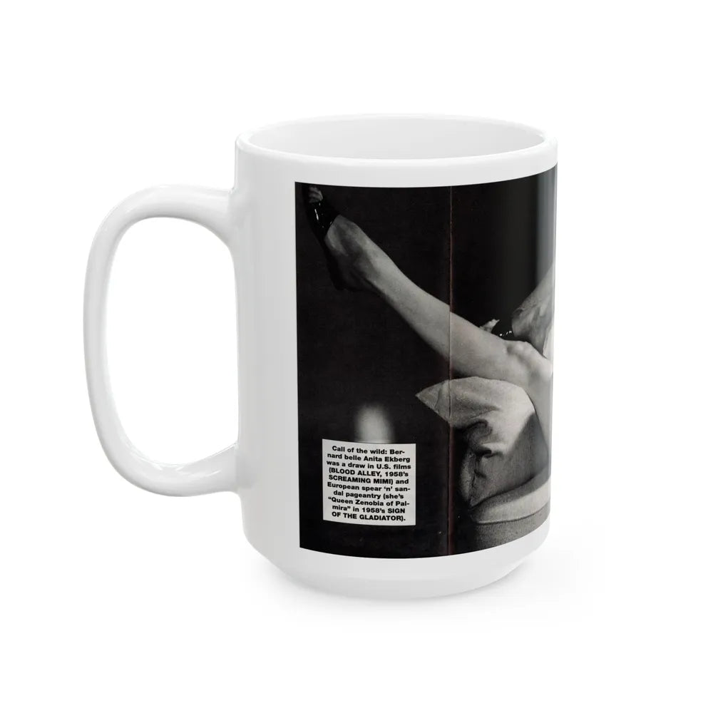 Anita Ekberg #445 - (Vintage Female Icon) White Coffee Mug-Go Mug Yourself