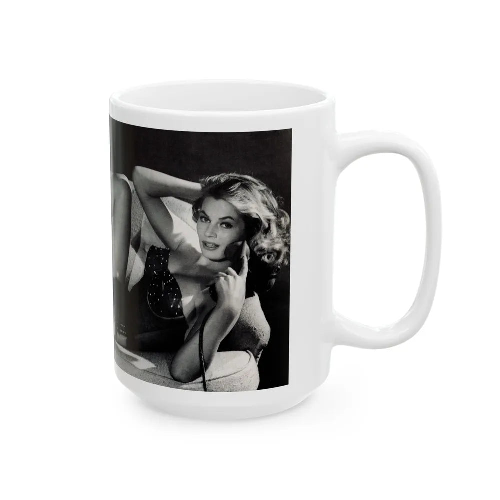 Anita Ekberg #445 - (Vintage Female Icon) White Coffee Mug-Go Mug Yourself
