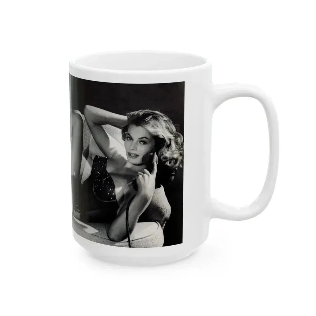 Anita Ekberg #445 - (Vintage Female Icon) White Coffee Mug - Go Mug Yourself