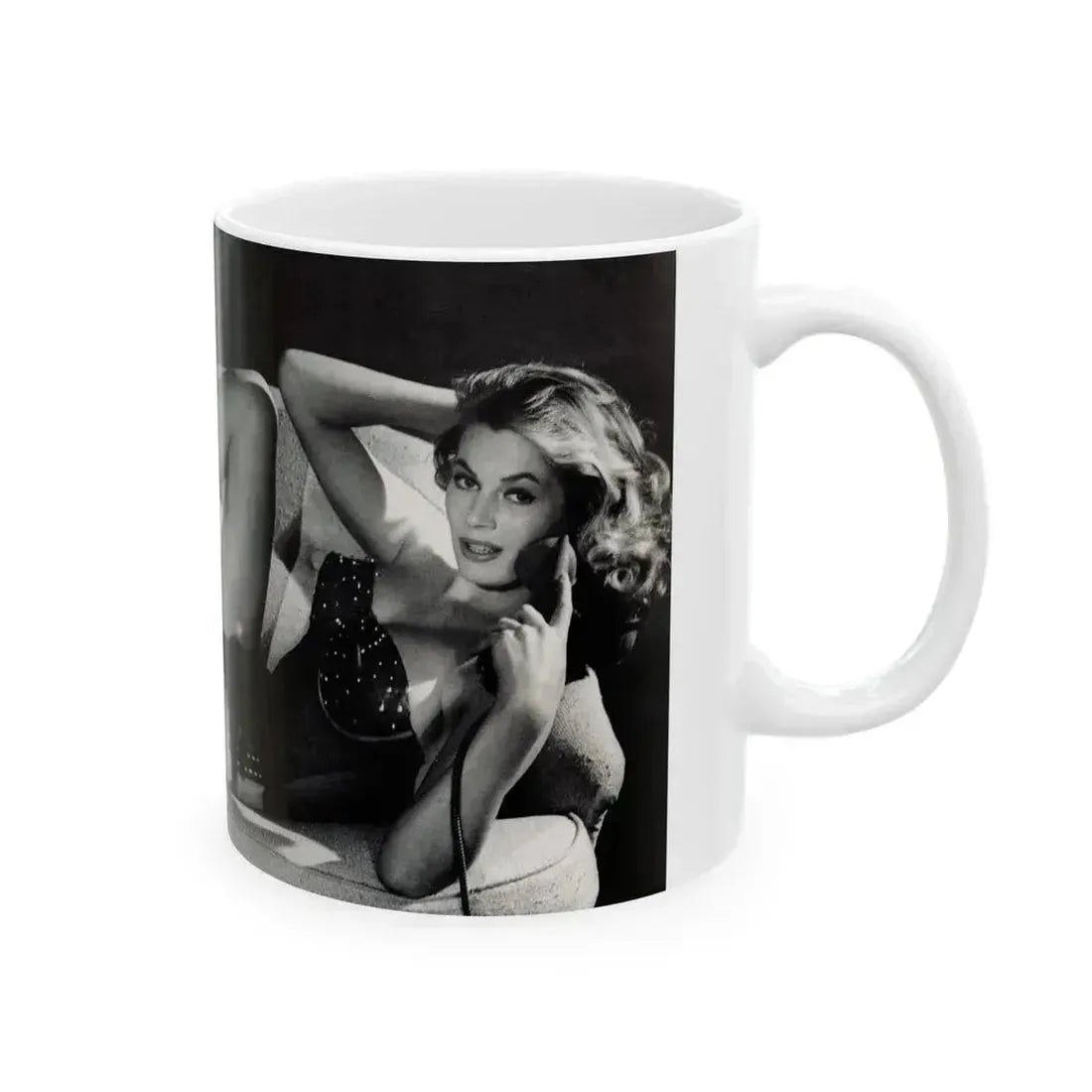 Anita Ekberg #445 - (Vintage Female Icon) White Coffee Mug - Go Mug Yourself