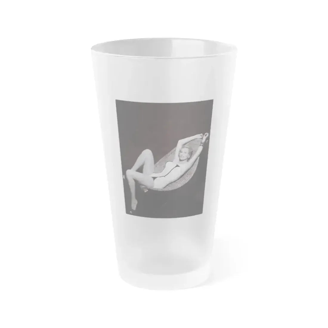 Anita Ekberg #451 - 8x10 B&W Pin-Up Photo HQ Re-Print (Vintage Female Icon) Frosted Pint Glass 16oz 16oz Frosted - Go Mug Yourself