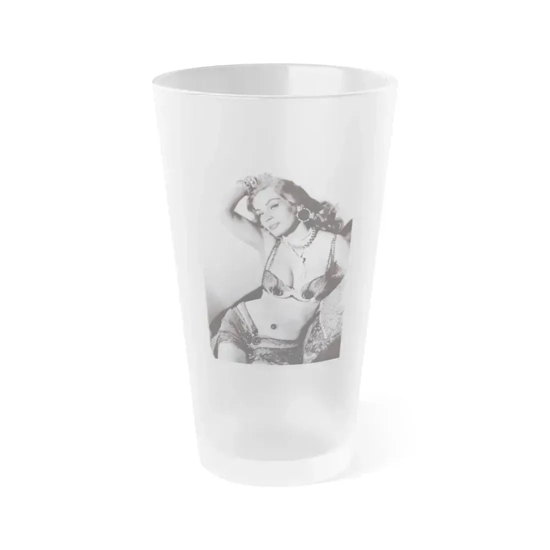 Anita Ekberg #452 - 8x10 B&W Glamour Movie Photo HQ Re-Print (Vintage Female Icon) Frosted Pint Glass 16oz 16oz Frosted - Go Mug Yourself