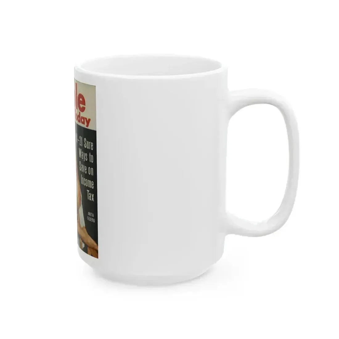 Anita Ekberg #72 (Vintage Female Icon) White Coffee Mug - Go Mug Yourself
