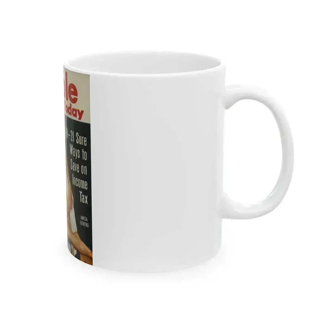 Anita Ekberg #72 (Vintage Female Icon) White Coffee Mug - Go Mug Yourself