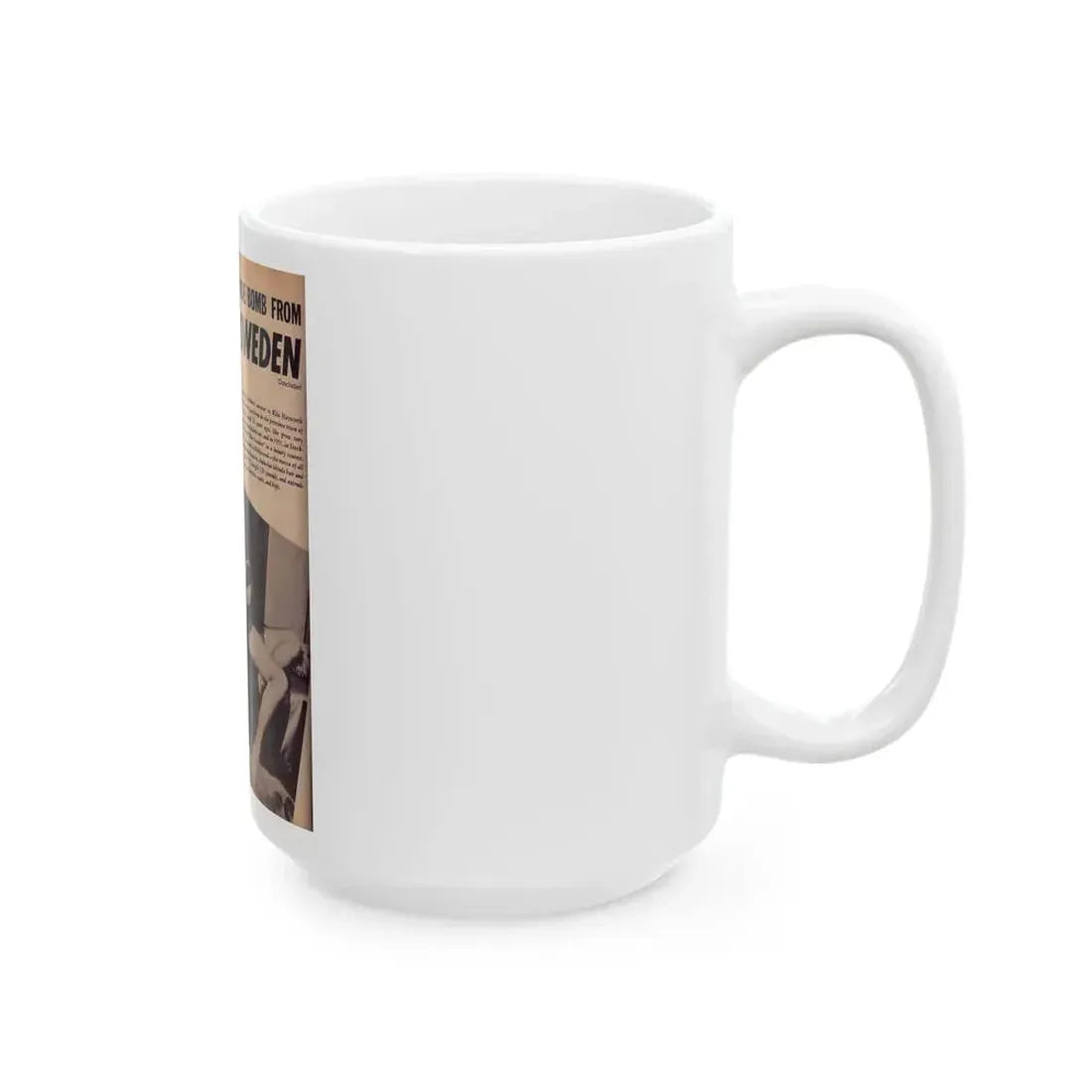 Anita Ekberg #93 - Mag. Clipping (Vintage Female Icon) White Coffee Mug - Go Mug Yourself