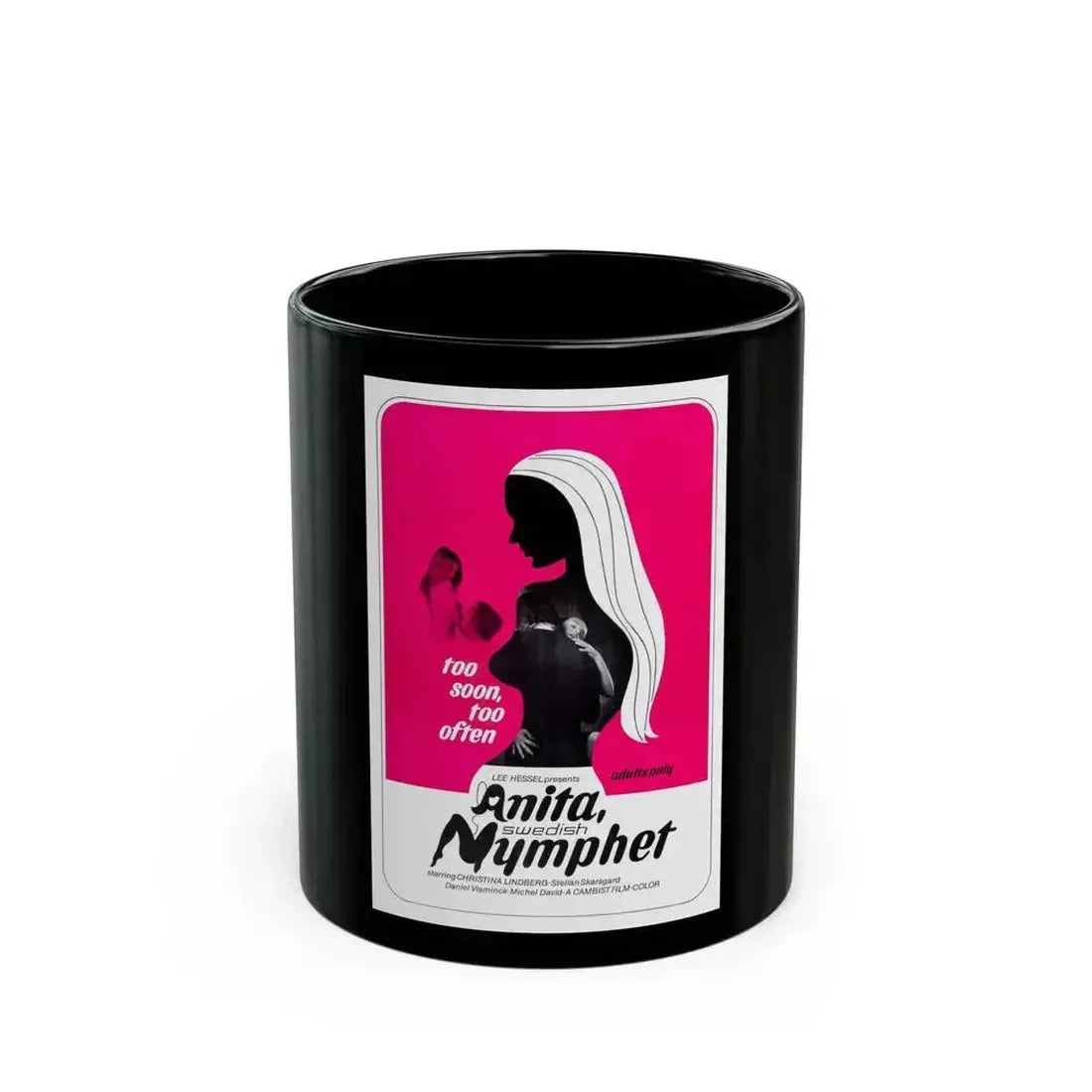 ANITA SWEDISH NYMPHET 1973 Movie Poster - Black Coffee Mug 11oz - Go Mug Yourself