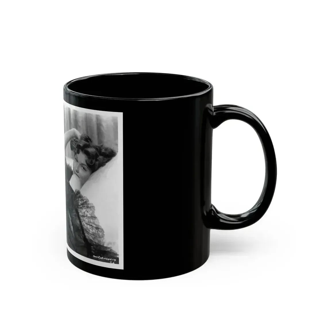 Ann Robinson #5 (Vintage Female Icon) Black Coffee Mug - Go Mug Yourself