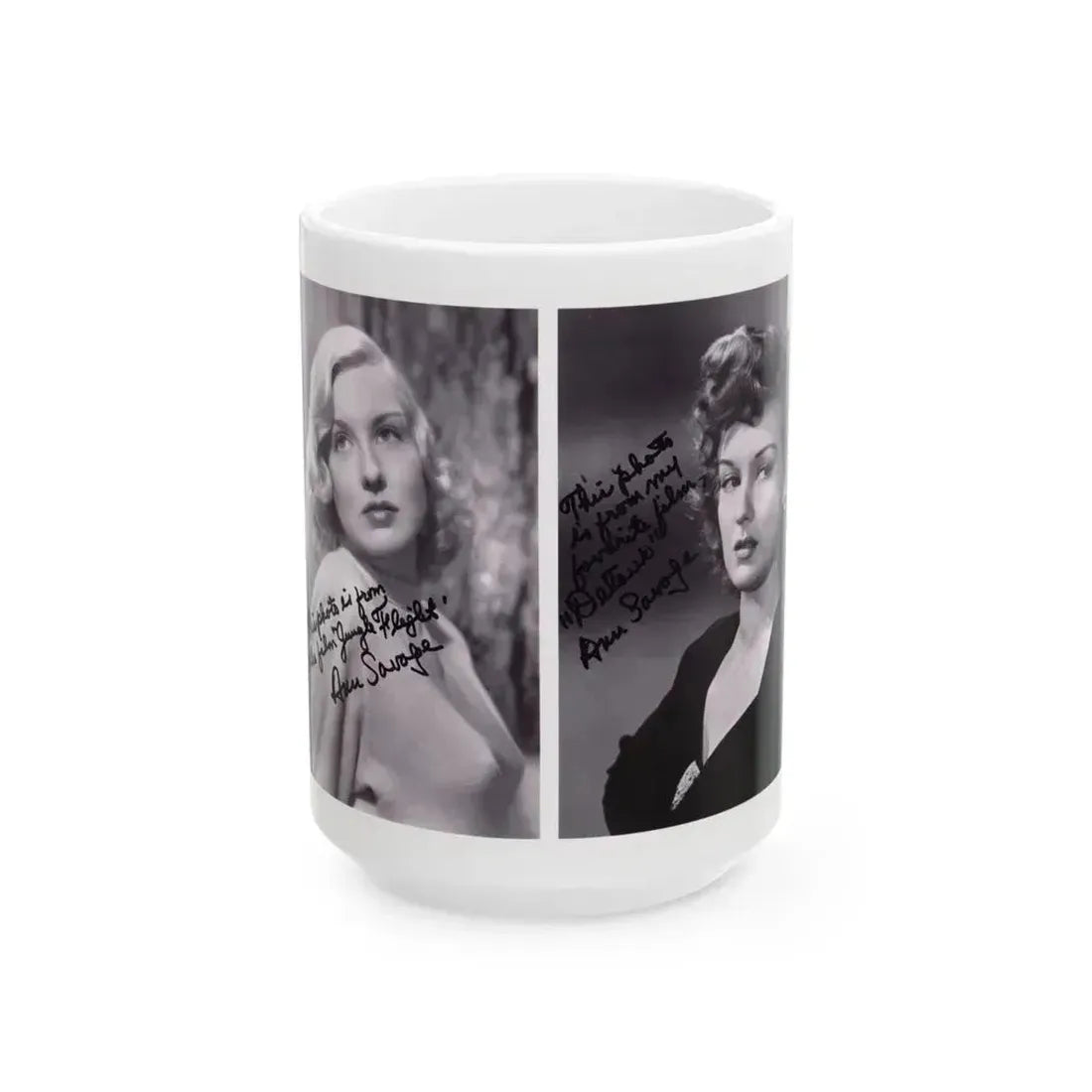 Ann Savage #30 (Vintage Female Icon) White Coffee Mug 15oz - Go Mug Yourself