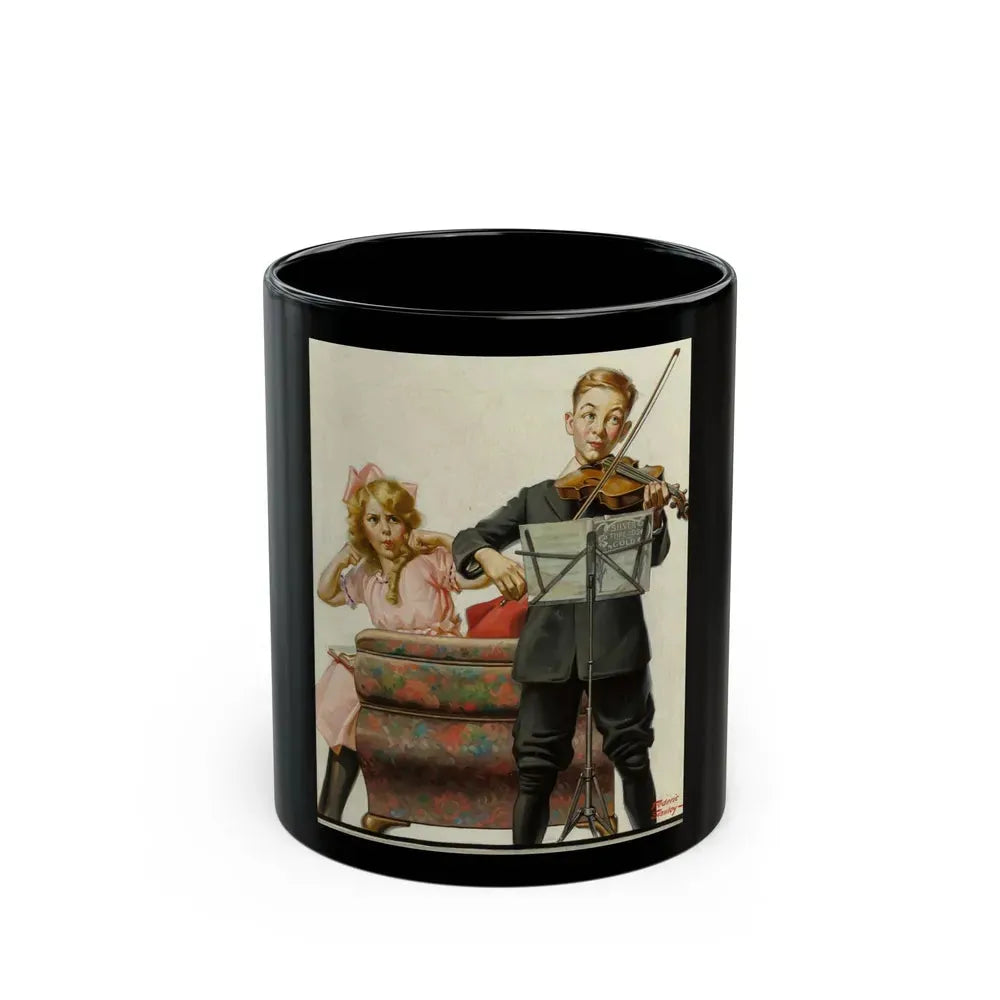 Annoyance, probable magazine cover, circa 1920s - Black Coffee Mug 11oz - Go Mug Yourself