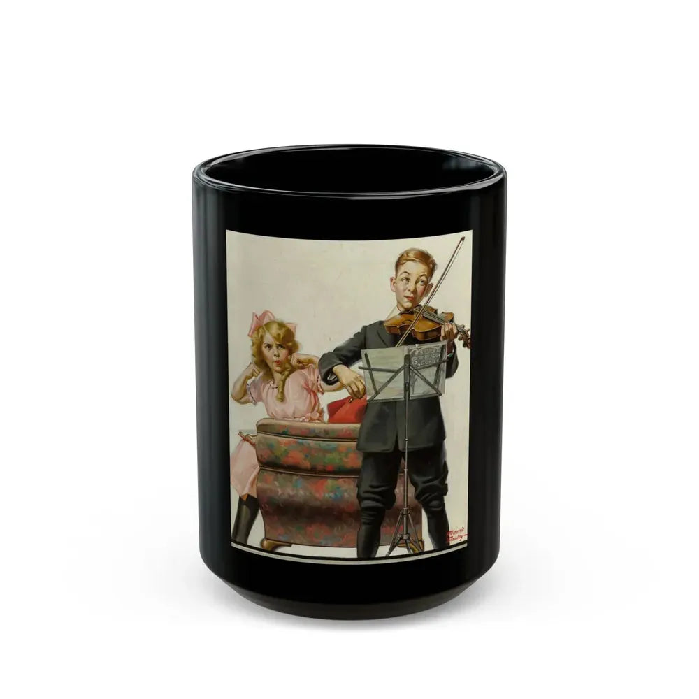 Annoyance, probable magazine cover, circa 1920s - Black Coffee Mug 15oz - Go Mug Yourself