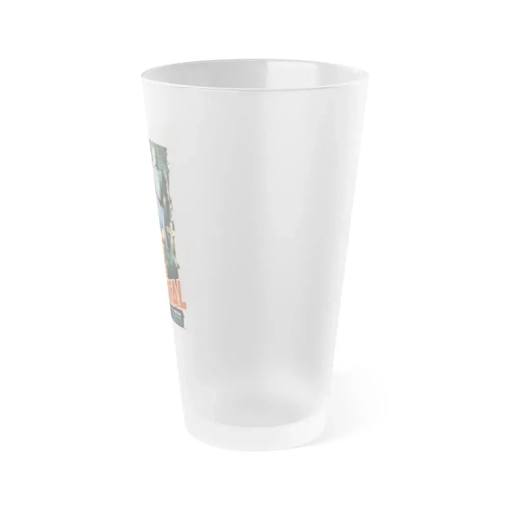 ANONIMOUS DEATH MESSAGE (SANTO) 1975 Movie Poster - Frosted Pint Glass 16oz - Go Mug Yourself