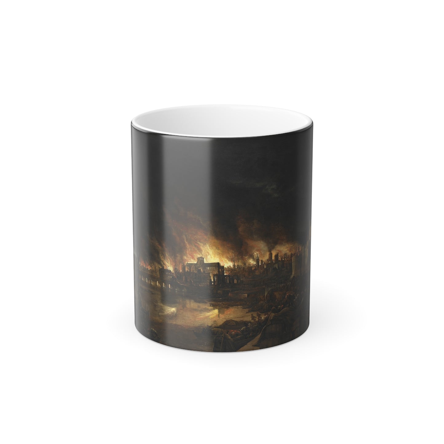 Anonymous Artist - The Great Fire of London - 1666 - Color Changing Mug 11oz-11oz-Go Mug Yourself