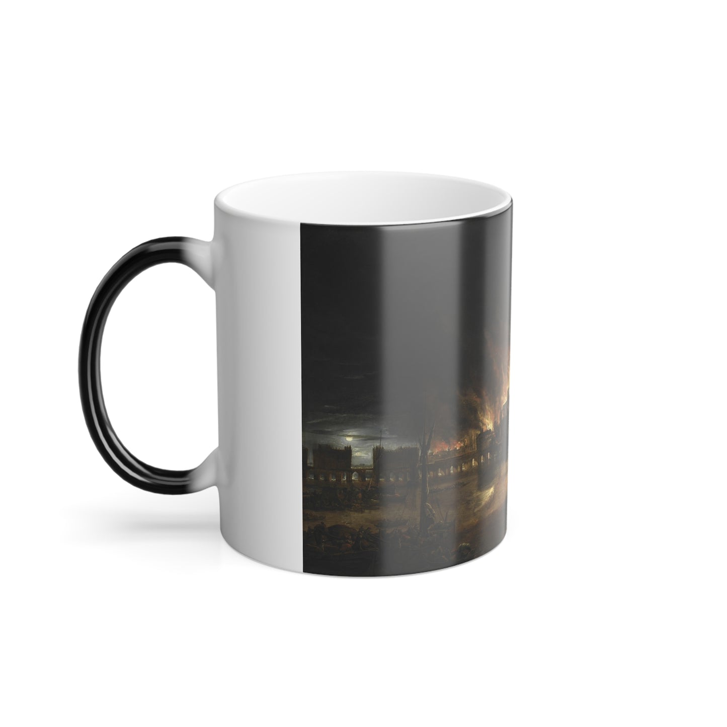 Anonymous Artist - The Great Fire of London - 1666 - Color Changing Mug 11oz-Go Mug Yourself