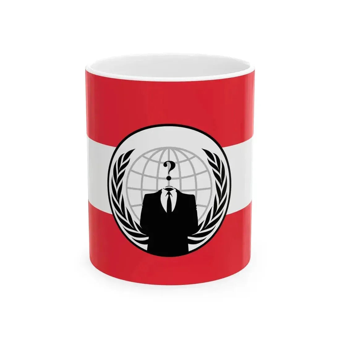 Anonymous austria (Austria) White Coffee Mug 11oz - Go Mug Yourself