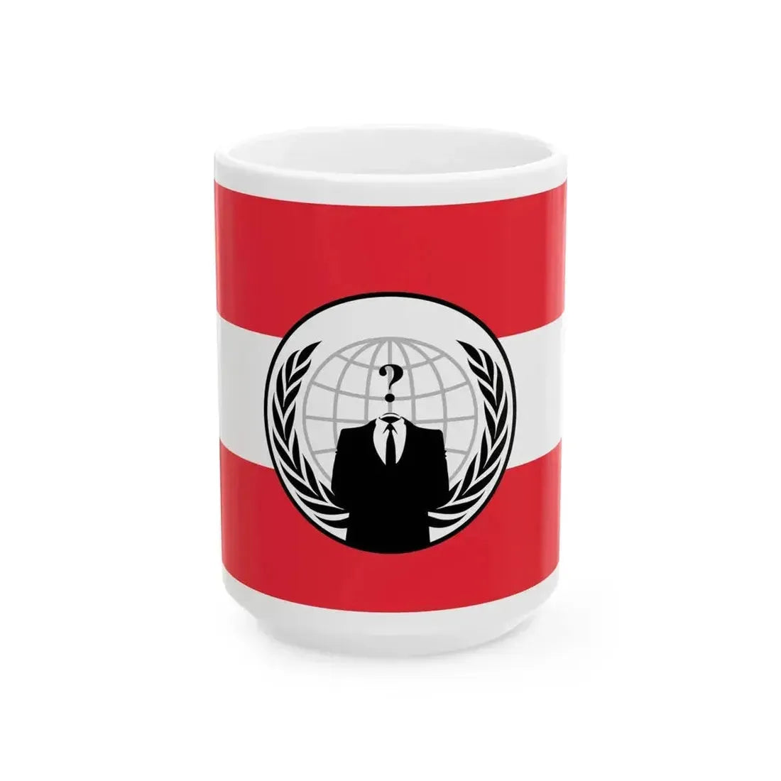 Anonymous austria (Austria) White Coffee Mug 15oz - Go Mug Yourself