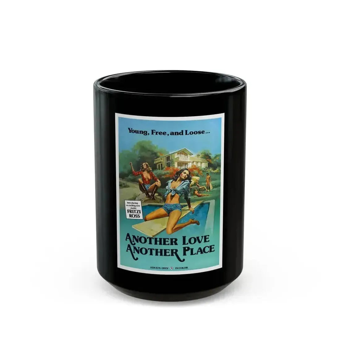 ANOTHER LOVE ANOTHER PLACE 1976 Movie Poster - Black Coffee Mug 15oz - Go Mug Yourself