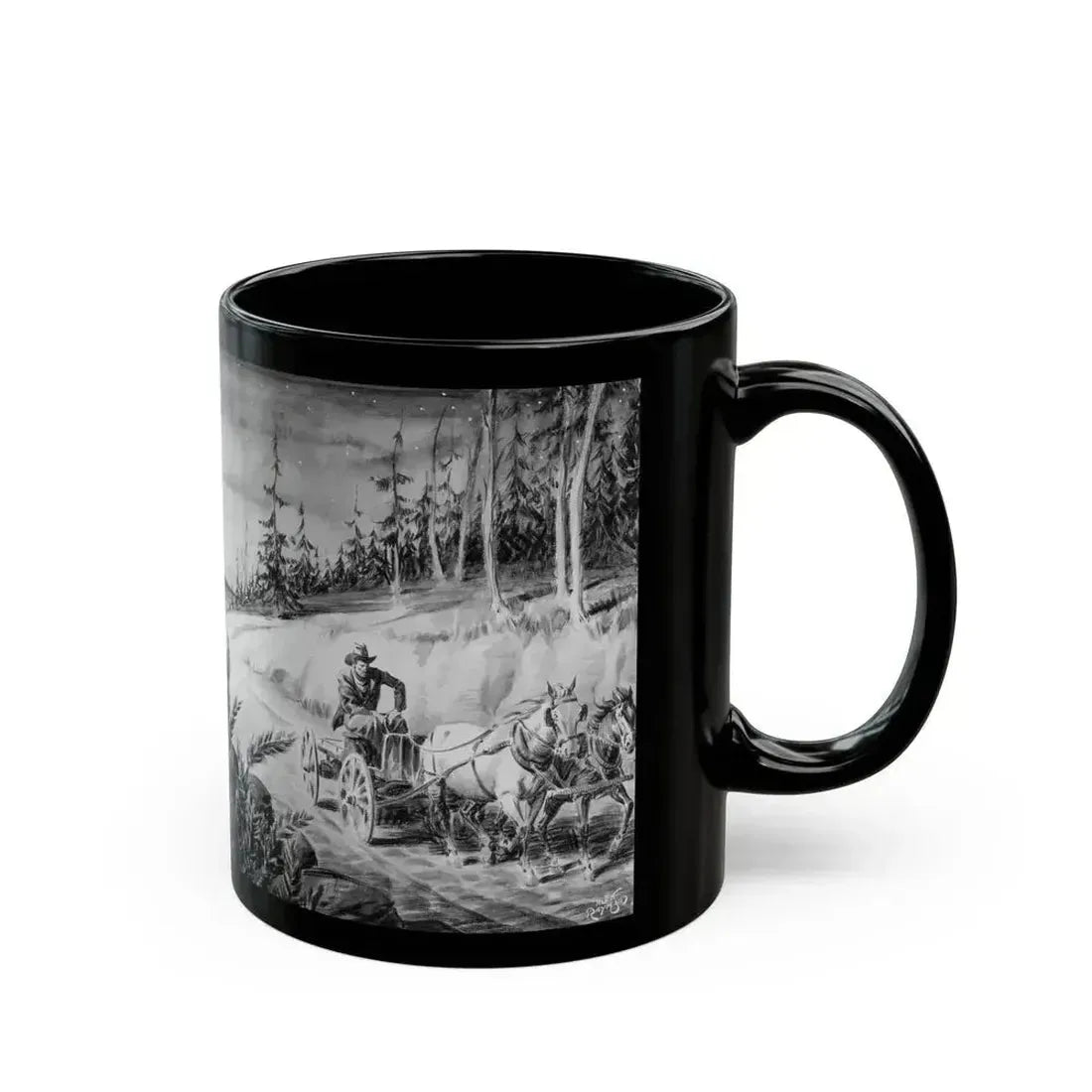 Another Man's Poison, The Elk Magazine story illustration, June 1937 - Black Coffee Mug - Go Mug Yourself