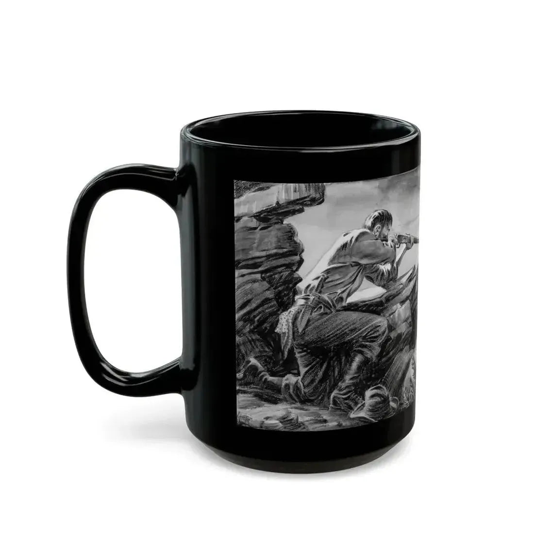 Another Man's Poison, The Elk Magazine story illustration, June 1937 - Black Coffee Mug - Go Mug Yourself