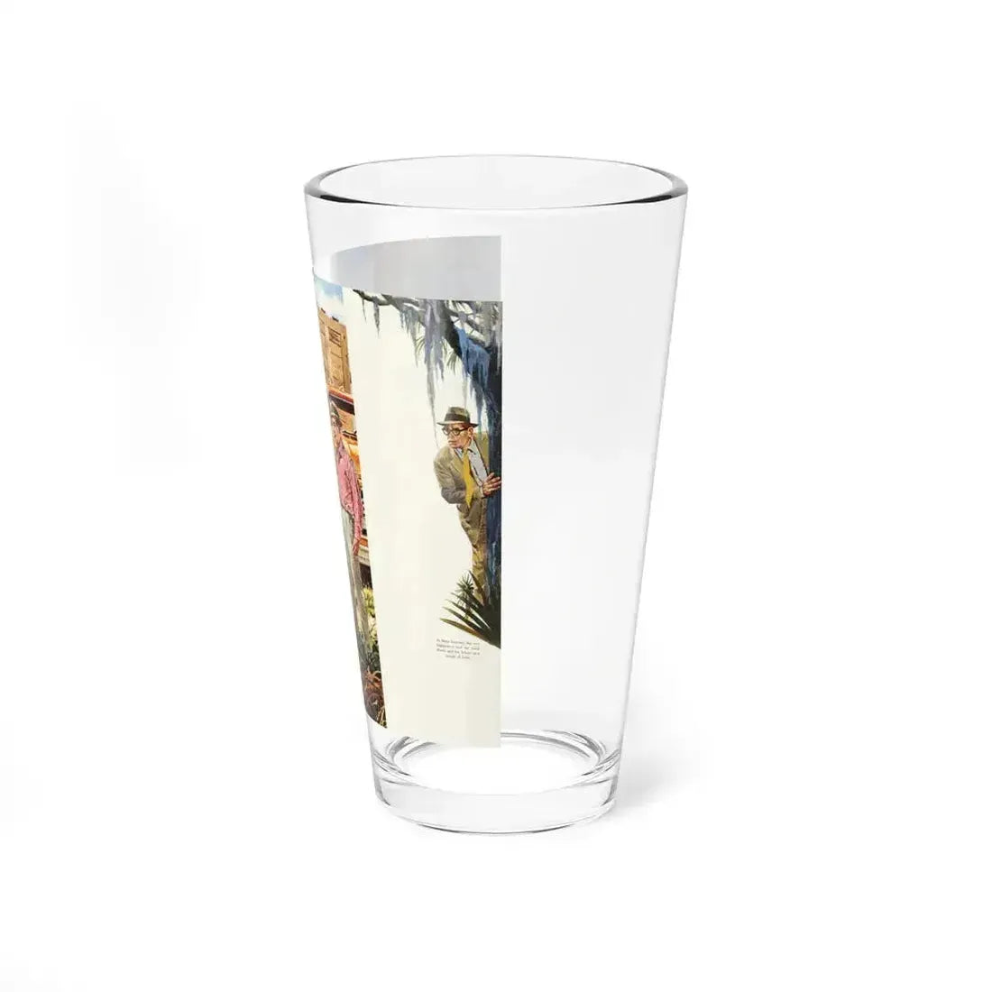Another Truck Hijacking in the Tropics, 1959 (Magazine Illustration) Pint Glass 16oz - Go Mug Yourself