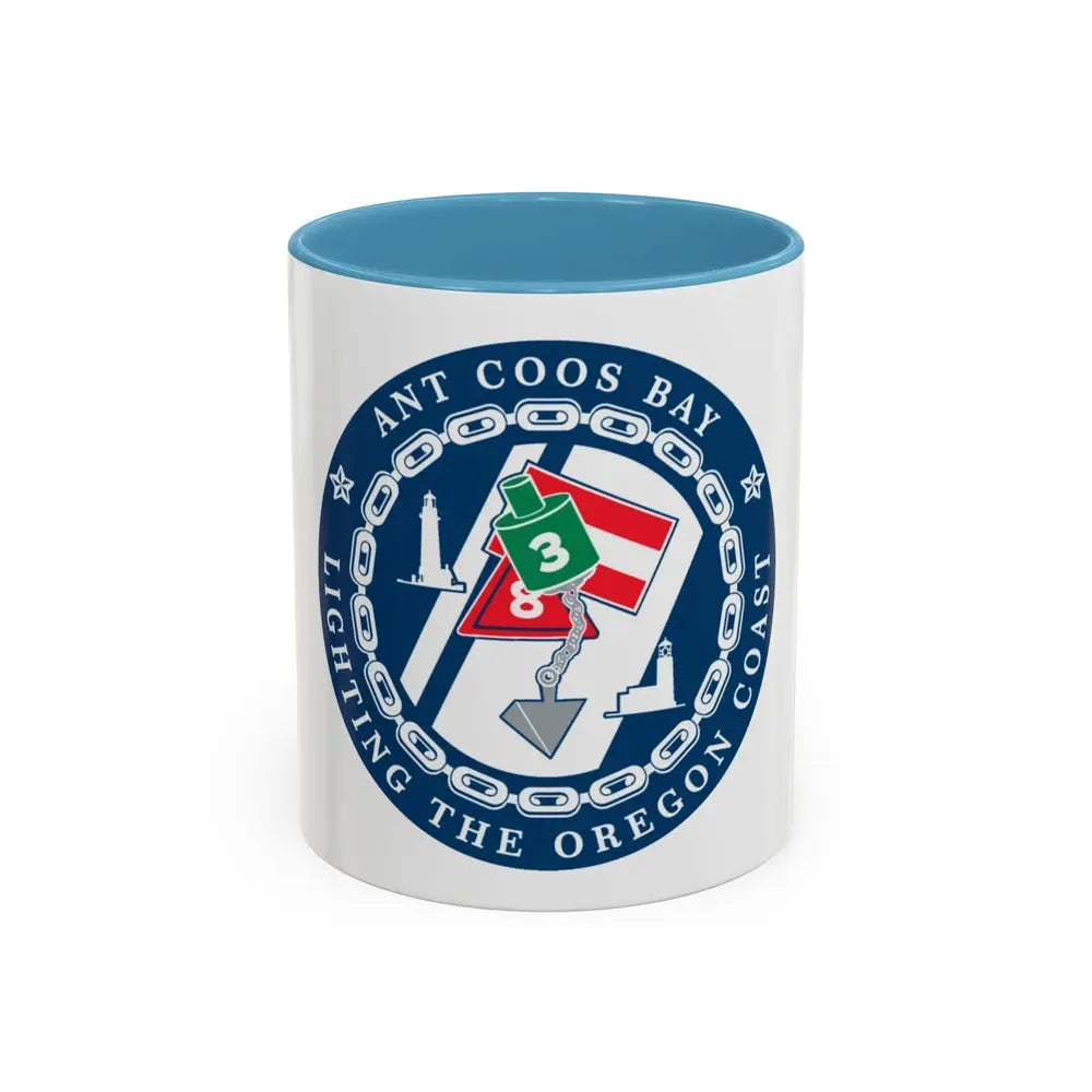 ANT Coos Bay Oregon (U.S. Coast Guard) Accent Coffee Mug 11oz Light Blue - Go Mug Yourself