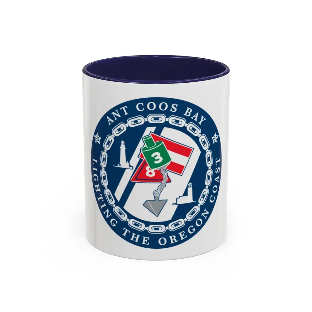 ANT Coos Bay Oregon (U.S. Coast Guard) Accent Coffee Mug 11oz Navy - Go Mug Yourself