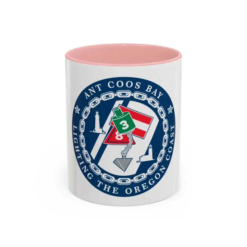 ANT Coos Bay Oregon (U.S. Coast Guard) Accent Coffee Mug 11oz Pink - Go Mug Yourself