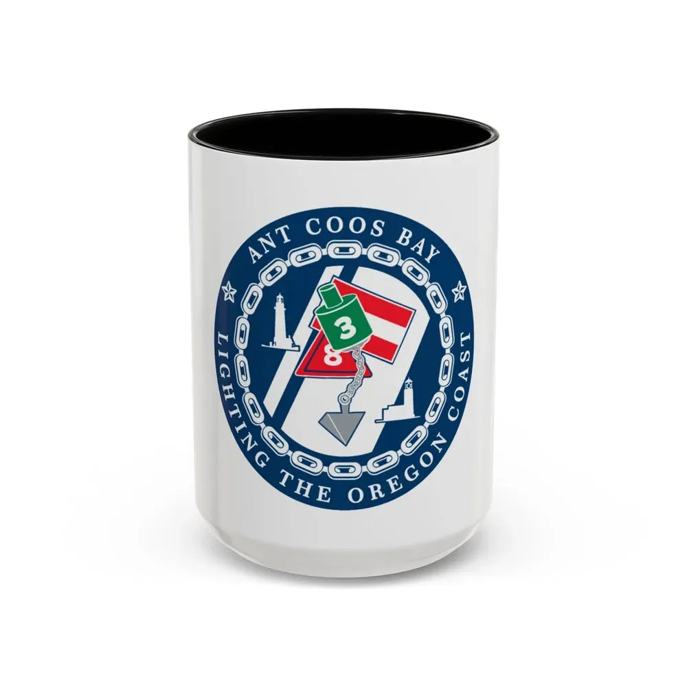 ANT Coos Bay Oregon (U.S. Coast Guard) Accent Coffee Mug 15oz Black - Go Mug Yourself