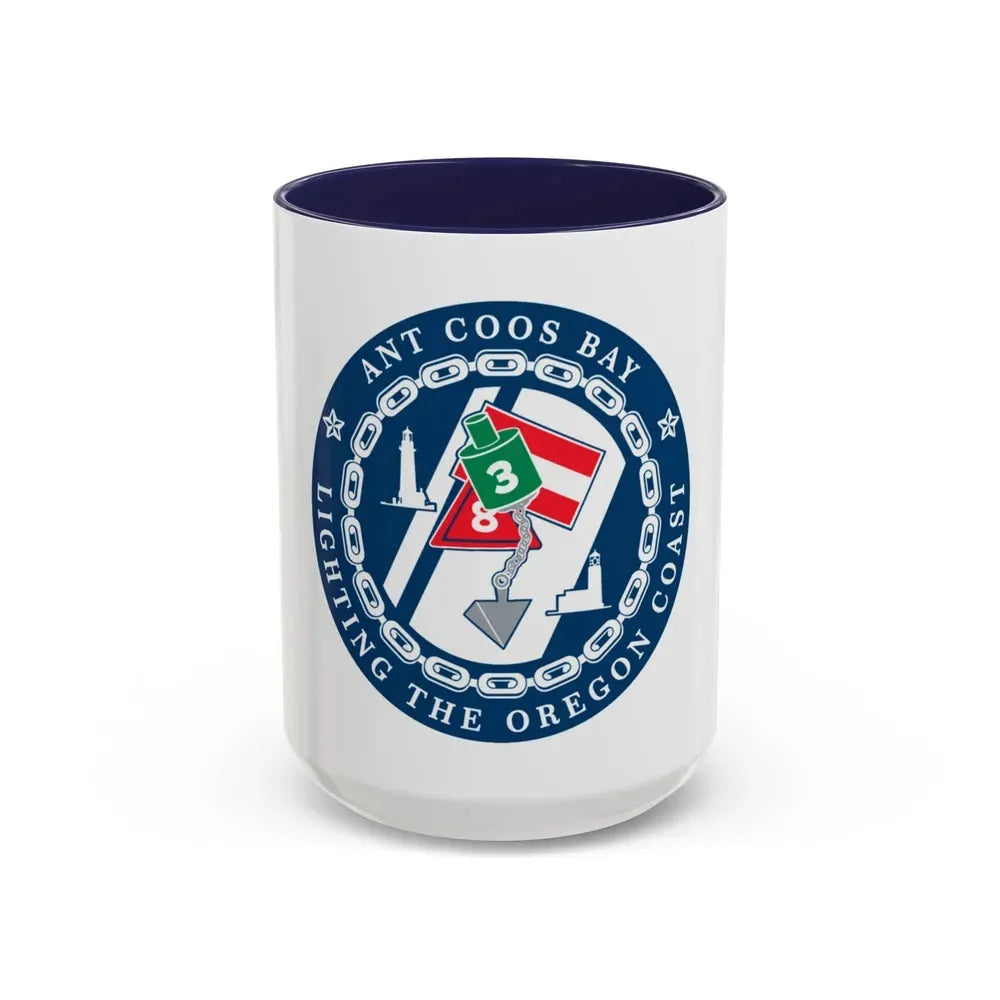 ANT Coos Bay Oregon (U.S. Coast Guard) Accent Coffee Mug 15oz Navy - Go Mug Yourself