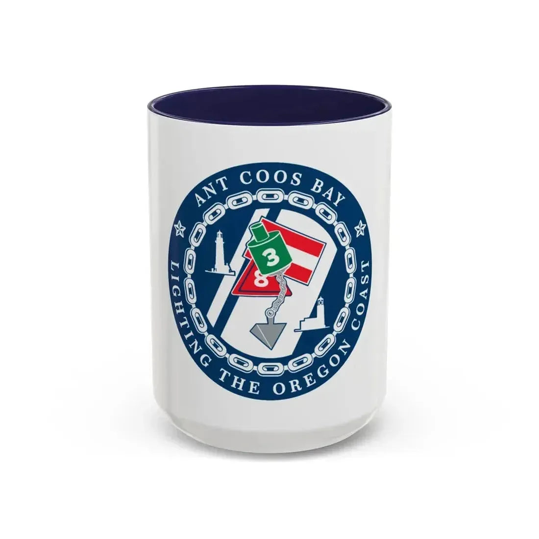 ANT Coos Bay Oregon (U.S. Coast Guard) Accent Coffee Mug 15oz Navy - Go Mug Yourself